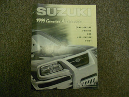 1999 Suzuki Genuine Accessories Confidential Pricing Application Guide Manual - $7.00