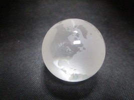 Tiffany crystal globe paperweight 2.25&quot; - £43.51 GBP