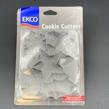 Vintage Ekco Cookie Cutters Metal Various Christmas Shapes NOS on Card 1997 - £7.78 GBP