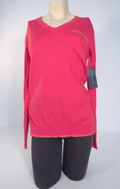 Tommy Hilfiger Pink &amp; Metallic V-Neck Long Sleeve Lightweight Sweater Women&#39;s - $44.54