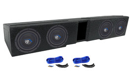 (4) Rockville 8&quot; Subwoofers+Sub Box Enclosure For 2007- CURRENT GM Crew Cab - £403.53 GBP