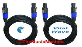 (2) 25ft 14ga Speakon Amp SPEAKER CABLE WIRE Premium Pro Audio PA DJ Cor... - £35.86 GBP