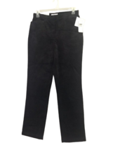Jones Sport Corduroy Stretch Jeans Womens Size 12 Black Contour Waist - $26.73