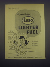 1949 Esso Lighter Fuel Ad - It pays to say - $18.49