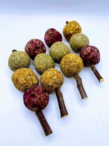 Meatball Skewer Grass Ball Lollipops Timothy Hay Treat. Suitable for Rabbit, Ham - £2.38 GBP