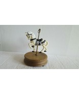 Gorgeous Vintage Ceramic Porcelain Black and White Horse Carousel Musica... - $20.43 CAD