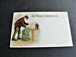At Your Service- Ben Franklin One cent Stamp-1906 Posted Comic Postcard. RARE. - £21.31 GBP