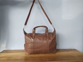 Cole Haan leather weekender Duffle Bag $450 WORLDWIDESHIPPING FTP 0936 - $238.14