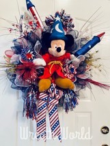 FOURTH OF JULY WREATH EVENT DECOR NEW HANDMADE AMERICAN HOLIDAY PARTY DE... - £152.71 GBP