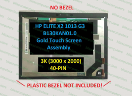 L31365-001 HP ELITE X2 1013 G3 13&quot; Display Panel 3k2k Digitizer Bezel - $121.55