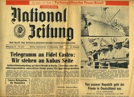 National Zeitung Berlin 1962 Fidel Castro J G Fichte Front Page Articles  - $17.82