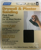 Drywall and Plaster Fine Sanding Screens (3pk 4.5&#39;&#39;x5.5&#39;&#39; for 1/4 Sheet Sanders) - £4.48 GBP+