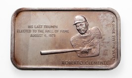 1973 Roberto Clemente Hall of Fame By Colonial Mint 1 oz. Silver Art Bar... - £77.19 GBP