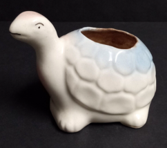 USA Pottery Ceramic Turtle Planter Nursery Vintage Figurine 5.5&quot;w x 4&quot;h c1950s - £11.86 GBP