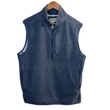 Duluth Trading Co Vest Mens Medium Blue Threshold Fleece 1/4 Zip Sleeveless M - £22.81 GBP