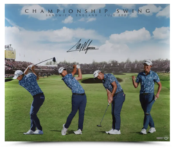 Collin Morikawa Autographed &quot;Championship Swing&quot; 20&quot; x 24&#39; Photograph UDA - $649.00