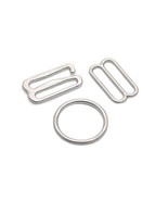 Fujiyuan 5 Sets 15mm 5/8&quot; Metal Bra Strap Adjustment Sliders Hook O Ring... - $6.26