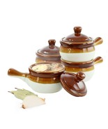 Elama 4 Piece Long Handle 15 Ounce French Onion Soup Bowl with Lid - €61,72 EUR