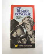 Of Human Bondage Betty Davis Leslie Howard Alan Hale 1934 VHS Movie - £10.29 GBP