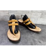 Børn Born Sandal sWomen 8M Iris Shoes Brown Leather Toe Thong Straps Casual - $510.61 MXN