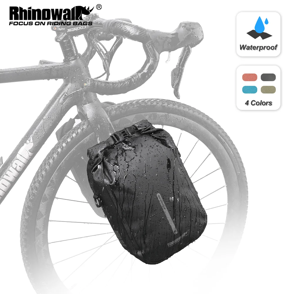 Rwalk Waterproof Bike Fork Bag Quick Release 4L/6L Front Fork Bag Electric Scoot - £106.98 GBP