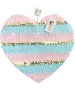 17&quot; Tall Heart Pinata For Gender Reveal Party He or She Boy or Girl Pink... - £30.92 GBP