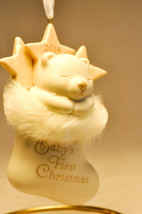 Hallmark: Baby&#39;s First Christmas - Porcelain Bear Stocking - RePaint - N... - $14.84