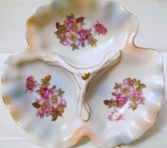 Vintage Thames Divided Floral Tidbit Dish - $14.00