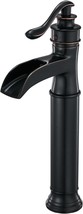 Oil Rubbed Bronze Waterfall Single Handle Lever One Hole Bathroom Mixer Tap Deck - £57.14 GBP