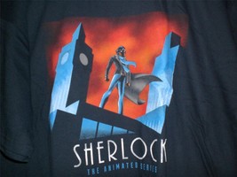 TeeFury Sherlock XLARGE &quot;Sherlock Cartoon&quot; shirt Benedict Cumberbatch NAVY - £11.80 GBP