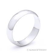 6mm Plain Dome Wedding Band in Plain Solid 925 Sterling Silver - Men&#39;s /... - $26.37+
