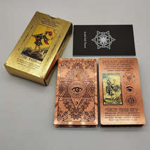 Beginner Tarot Deck With Meaning Keywords | Gold Foil Tarot Cards  + Eng... - £23.06 GBP
