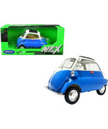 1955 BMW Isetta 1/24 Diecast Metal Model by Welly - BLUE w/ BOX - $47.21 CAD
