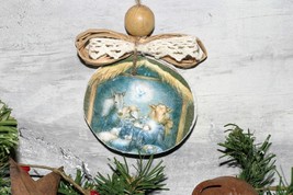 lovely Nativity Manger Scene Ornament / Wall Hanging  - £7.88 GBP