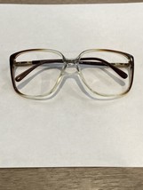 VTG New Europa Marcus Model Translucent Brown &amp; Gold Plastic Glasses 56-... - $25.00