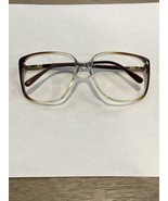 VTG New Europa Marcus Model Translucent Brown &amp; Gold Plastic Glasses 56-... - $475.17 MXN