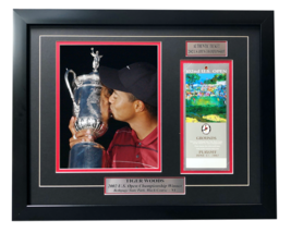 Tiger Woods Framed Authentic 2002 U.S. Open Ticket Collage COA Golf US PGA - £267.10 GBP