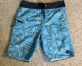 VOLCOM Men Size 27/14 Swim Trunks Board Shorts Swim trunks. Blue Green B... - $15.99