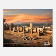 Hampi India Travel Poster Wall Art | Hampi Home Decor | Historic Virupaksha Temp - £16.05 GBP