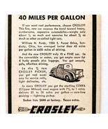 1947 Crosley Pickup COBRA Steel Engine Advertisement Vintage Automobilia... - $19.99