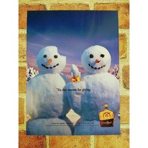 Crown Royal - Snowmen - one with missing chunk - Original 2001 Vtg PRINT AD - $14.80