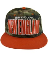 New England Adjustable OSFA Flat Bill Snapback Baseball Cap Hat Camo/Red - £11.95 GBP