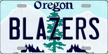 Blazers Oregon Novelty State Background Metal License Plate LP-2587 - $18.95