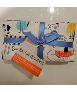 Craft Fabric, Fat Quarters, set of 5, Dogs Puppy Paw Prints Bones Fabric... - £16.02 GBP