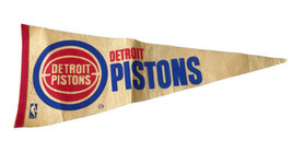 Vintage Detroit Pistons Nba Team Logo Full Size Sport Pennant - £23.73 GBP