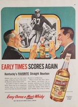 1951 Print Ad Early Times Kentucky Straight Bourbon Whiskey Men Watch Football  - £17.02 GBP