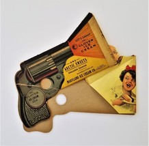 1914 Antique Die Cut Revolver Ad Maryland Ice Cream Artic Sweets Gun Pops - £97.84 GBP