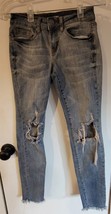 Womens 1 Stevie Hender Light Blue Wash Distressed Skinny Denim Jeans - £14.82 GBP