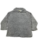 Liz Claiborne Women&#39;s Cardigan Size M Wool Blend Sweater Gray Oversized Vtg - $353.58 MXN