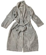 Melsimo By TowelSelections TerryCloth Gray  Grey Robe S/M 100% Turkish C... - £17.45 GBP